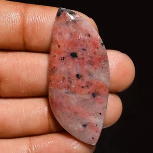 Natural Rhodonite Fancy Shape Cabochon Loose Gemstone 41 Ct. 44X20X5 mm EE-27616 - Picture 1 of 1