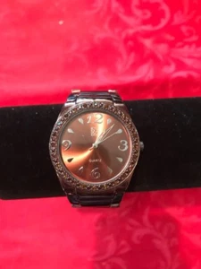 New York & Company Unisex Braun Kupfer Keramik Uhr - Bild 1 von 5