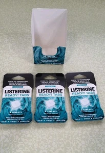 Listerine Ready! Tabs Chewable Mint Tablets Mouthwash Mouthwash 12Ct Total & Box - Picture 1 of 12