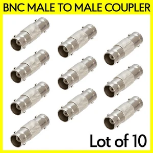 10 Pack BNC Coupler Jack to Jack Adapter Female to Female Extender Connector - Picture 1 of 3