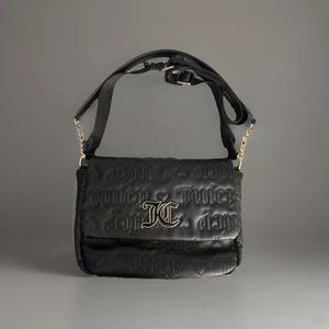 Juicy Couture Large Flap Shoulder Crossbody  Handbag In Liquorice - Picture 1 of 11