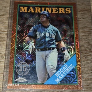 #20/25 2023 Topps Edgar Martinez Silver Pack Orange MOJO Refractor Mariners - Picture 1 of 2