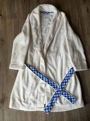 Bath & Body Works халат длинный белый надежном ремень мягкий пушистый размер S/M SPA УНИСЕКС - Изображение 1 из 3