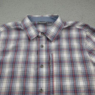 Camisa Free Country Para Hombre Grande A Cuadros Manga Corta Abotonada Exterior Foto 1 de 4