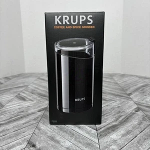 KRUPS F203 Electric Coffee Grinder with Stainless Steel Blades - Black Pre-Owned - Picture 1 of 12