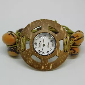 KDN Wooden Quartz Analog Women's Watch New Battery - Picture 1 of 9