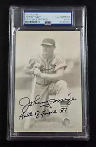 JOHNNY MIZE Signed Real Photo Postcard-HALL OF FAME-CARDINALS-YANKEES-PSA - Picture 1 of 4