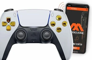 ModdedZone Weiß|Gold Smart Rapid Fire PRO Modded Controller für PS5 FPS - Bild 1 von 6