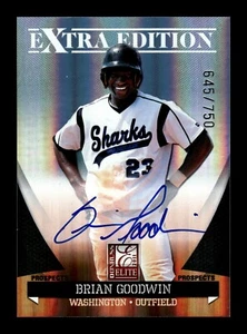 2011 Donruss Elite Extra Edition Auto  #/750 Brian Goodwin #P-38 Nationals - Picture 1 of 2