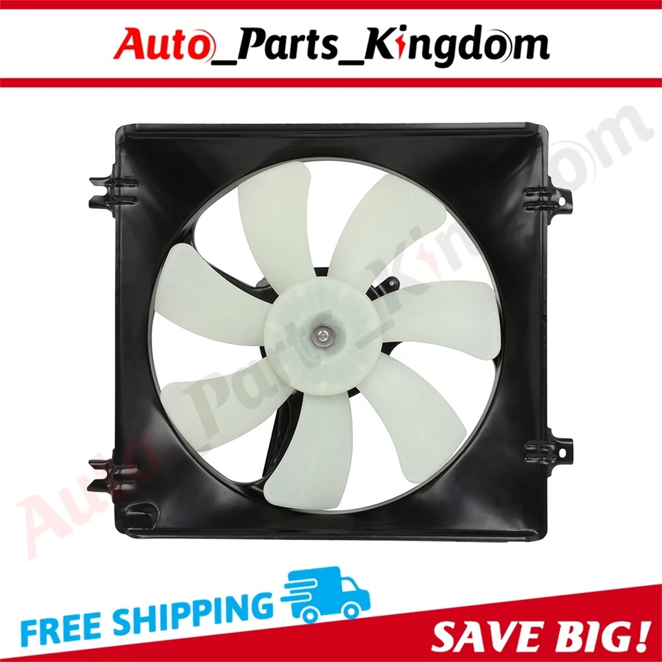 A/C Condenser Cooling Fan Assembly For 2008 2009-2013 Honda Accord Acura RDX - Image 1 of 4