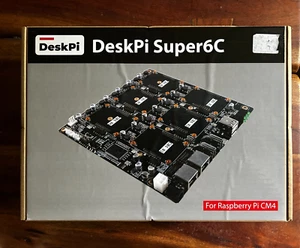 DeskPi Super6C Raspberry Pi CM5/CM4 Cluster Mini-ITX board - NEW -Ships from USA - Afbeelding 1 van 2