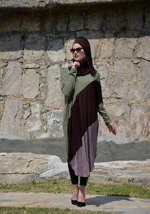 Túnica-Túnica-Hijab Vestido-Parte Superior Larga-Puerta de Test H-601  - Imagen 1 de 3