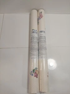 York Wallcoverings Wallpaper 2 Double Rolls 56 SqFt SM4538R8 Floral Fruit 90s - Picture 1 of 9