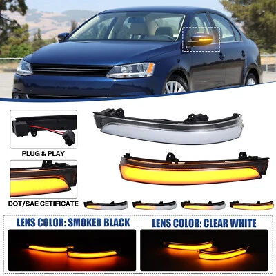 2x LED Side Mirror Turn Signal Lights For VW GOL Passat B7 Saveiro Voyage FOX UP - Image 1 of 4