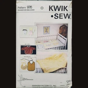 Vintage Kwik Sew Nursery Accessories Pattern #976 One Size UNCUT - Picture 1 of 4