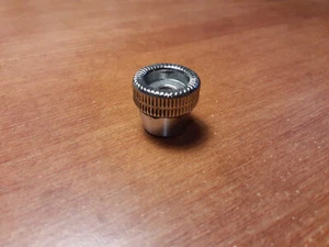 2 - Small Chrome Knobs, threaded 3/4 wide and 5/8 tall Radio, Lights, ? - Picture 1 of 4