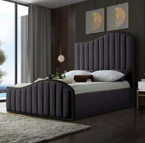 Plush Velvet Kensington Full Upholstered bed Available in All Size!