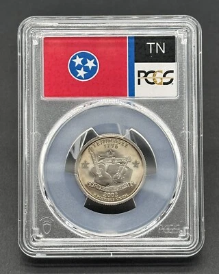 American 25C 2002-S Graded Tennessee Quarter Deep Cameo Proof PCGS PR70DCAM - Image 1 of 2
