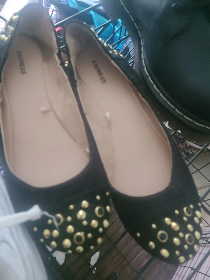 Rush Hour Express Black Leather Shoes 6 1/2 - Image 1 of 1