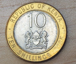 2005 Kenya 10 Shillings Bimetallic - Picture 1 of 2