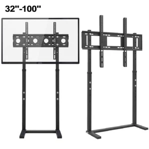Soporte de piso de TV delgado alto de alta resistencia ajustable para panel LED LCD de 32-100 - Imagen 1 de 18