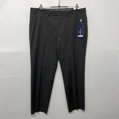 NWT Chaps Men Flat Front Dress Pants Size 38x30 Black M253 -21 - Image 1 of 4