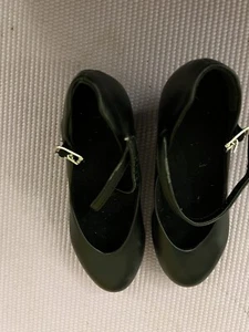 Capezio Tap Jr. Footlight Black Dance Shoes, Size 1 ( Kids Jr Size 1) - Picture 1 of 9
