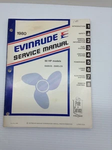 1980 OMC Evinrude Johnson Service Manual 60 HP E60 #5493 - Picture 1 of 3