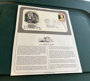 1990 Bicentennial U.S. Supreme Court First Day Issue FDC 2/2/90 History Panel NM - Bild 1 von 1