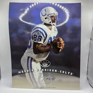 Marvin Harrison 97 Leaf Signature Football 8x10 Autograph Colts - Bild 1 von 8