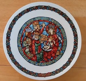 "L'Adoration Des Rois" 5th Issue Henri d'Arceau-Limoges Porcelain Noel Vitrail - Picture 1 of 3