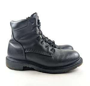 Botas de trabajo Red Wing 607 Supersole de cuero negro punta suave para hombre talla 11 - Imagen 1 de 9