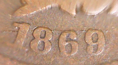 1869/69 S-3 RPD INDIAN HEAD PENNY 1c ONE CENT CIRCULATED - Image 1 of 4