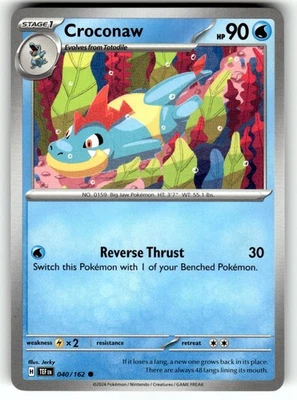 Pokemon SV05: Temporal Forces Card 040/162 Croconaw - Image 1 of 4