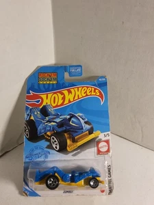 Hot Wheels Mattel Games 3/5 2021 - ZOMBOT - 46/250 - Blu - GTB51 - Foto 1 di 12