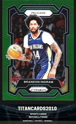Brandon Ingram 2023-24 Panini Prizm Green Prizm New Orleans Pelicans #89 Foto 1 de 2