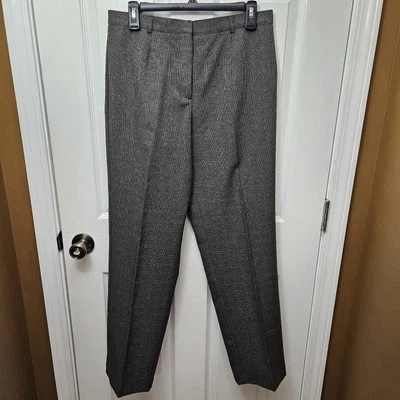 WOMENS WHITE STAG GRAY PLAID STRAIGHT LEGGED DRESS PANTS SIZE 8 - Image 1 of 4