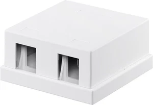 3x Keystone Leergehäuse 2-port; Keystone Leergehäuse 2-port - mit einfacher Snap - Afbeelding 1 van 2