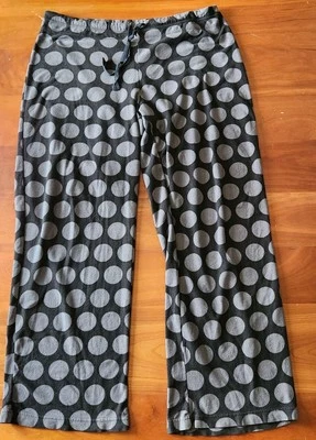 Xhilaration Womens Pajama Pants Sz XL Gray Polka  dot Lounge wear Fuzzy - Image 1 of 4