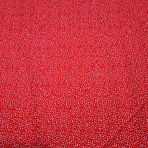 Village Green BTY P&B Textiles Small White Polka Dots on Red - Picture 1 of 3