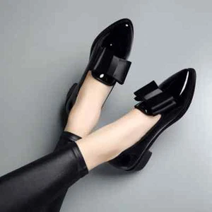 Zapatos Planos De Cuero Para Mujer Moda Mocasines Con Lazo Otoño Casual Elegante - Imagen 1 de 16