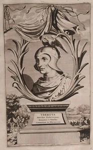 1704 Van der Aa Ritratto Ubertus Oberto Uberto II Pallavicino Polesine Parmense - Foto 1 di 3