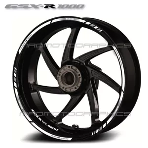 GSX-R 1000 decalcomania ruote moto 14 cerchi adesivi laminati per suzuki gsxR 1000 - Foto 1 di 5