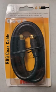 RCA VH606N RG6 Coaxial Cable 6 ft. Coax Black New Sealed - Picture 1 of 5