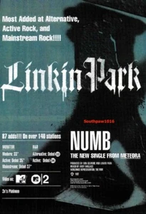2003 Linkin Park "Numb" Song Release Music Industry Promo Reprint Ad - Picture 1 of 1