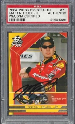 Martin Truex Jr Authentic Autograph Signed 2004 Press Pass Stealth Race Card 028 - Image 1 of 2