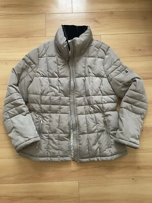 Chaqueta de invierno Calvin Klein Parka para mujer grande resistente a la intemperie tostada con capucha Foto 1 de 4