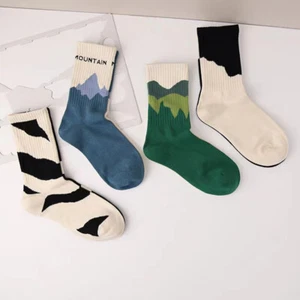 Harajuku Socks Cotton Boneless Crew Socks Couple Socks Mid-tube Sock Breathable^ - Picture 1 of 21
