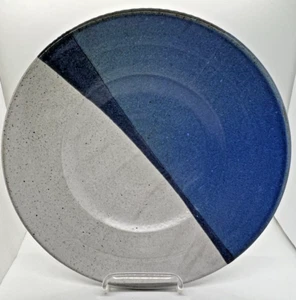 Hand Thrown Artisan Ceramic Plate Shallow Bowl Modern Design Signed 11" MCM Gift - Picture 1 of 6