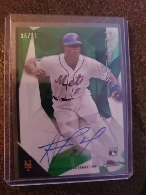 2015 TOPPS FINEST GREEN REFRACTOR DILSON HERRERA AUTOGRAPH RC #/99 METS REDS - Image 1 of 2
